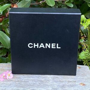 Chanel Black Square Storage/Gift Box.  VGUC! Measures: 7" x 7".